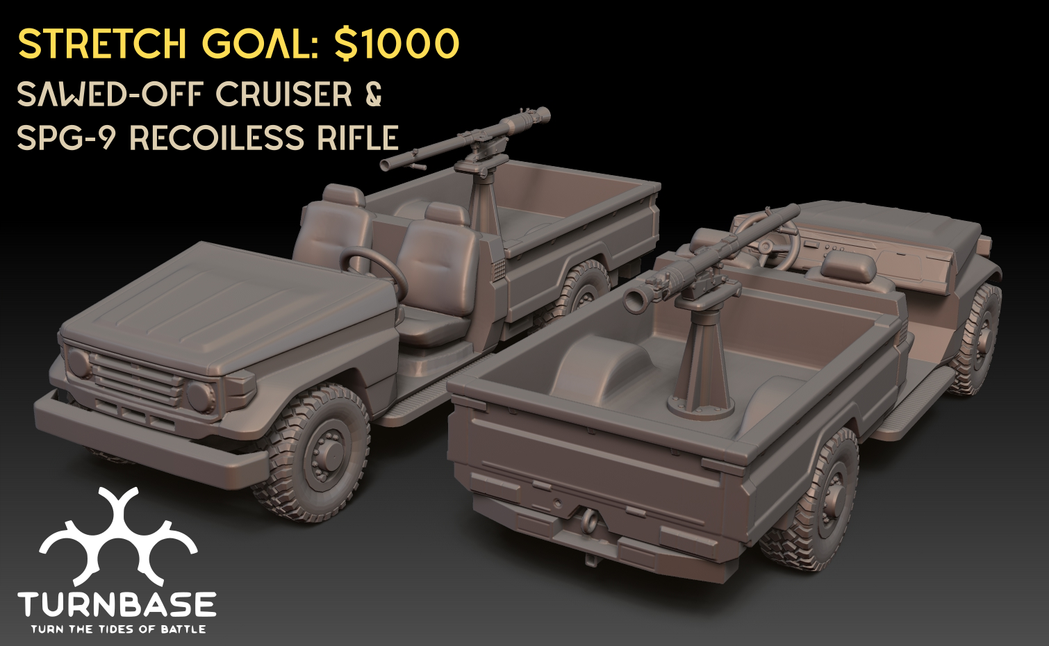 TurnBase Miniatures: Wargames- Sawed-off Technical set